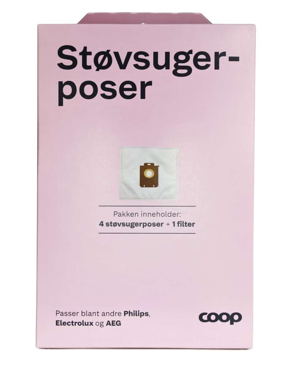 Coop EP støvsugerposer 4-pk til Philips/Electrolux/AEG