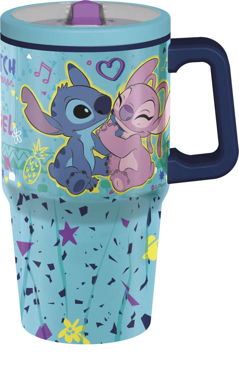 STITCH stort termokrus med drikkelokk 640ml