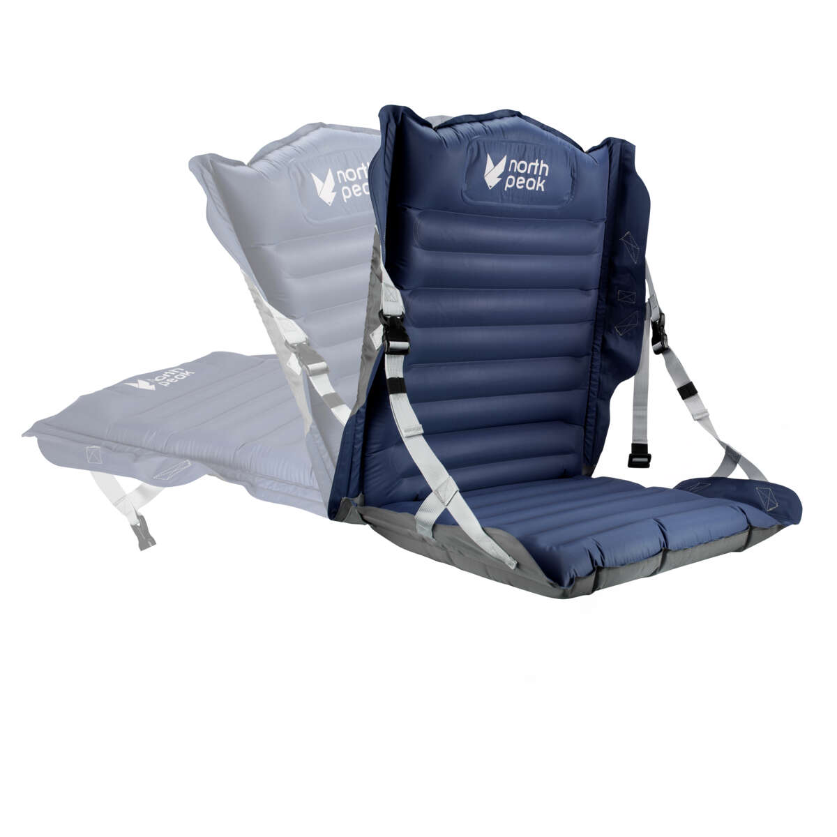 Northpeak oppblåsbart sitteunderlag m/rygg