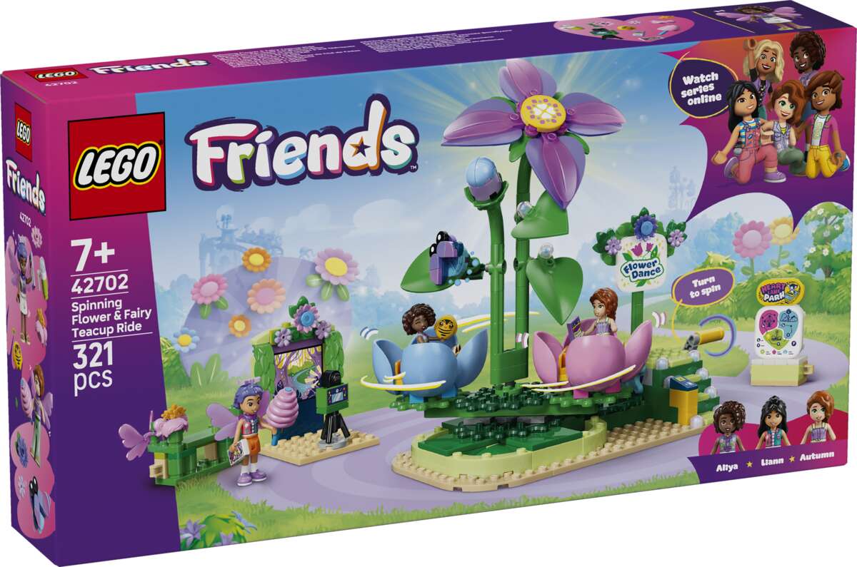 LEGO® Friends Snurrende tekoppkarusell med blomstertema 42702