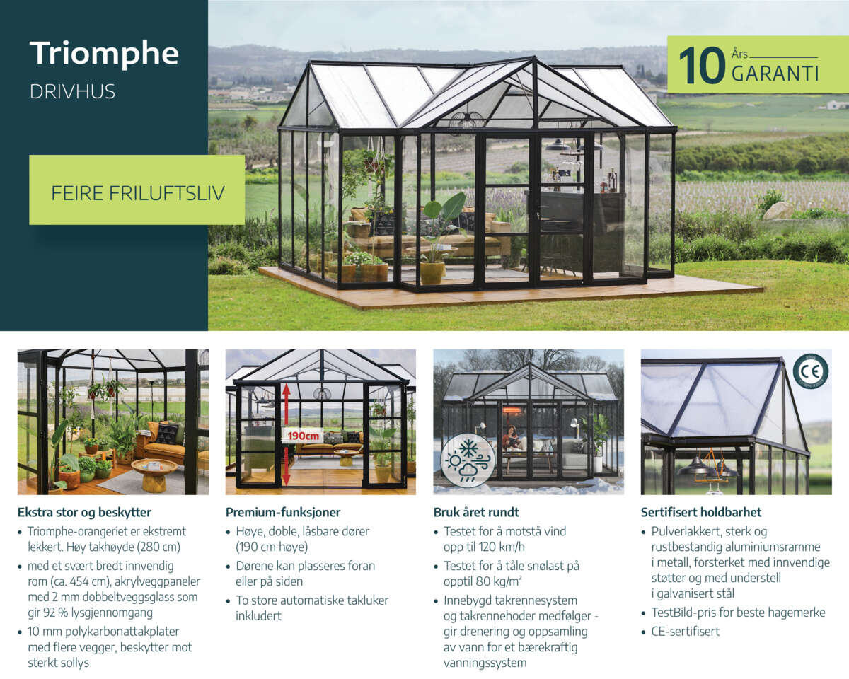 Palram - Canopia Triomphe Orangery og vinterhage 16 m²
