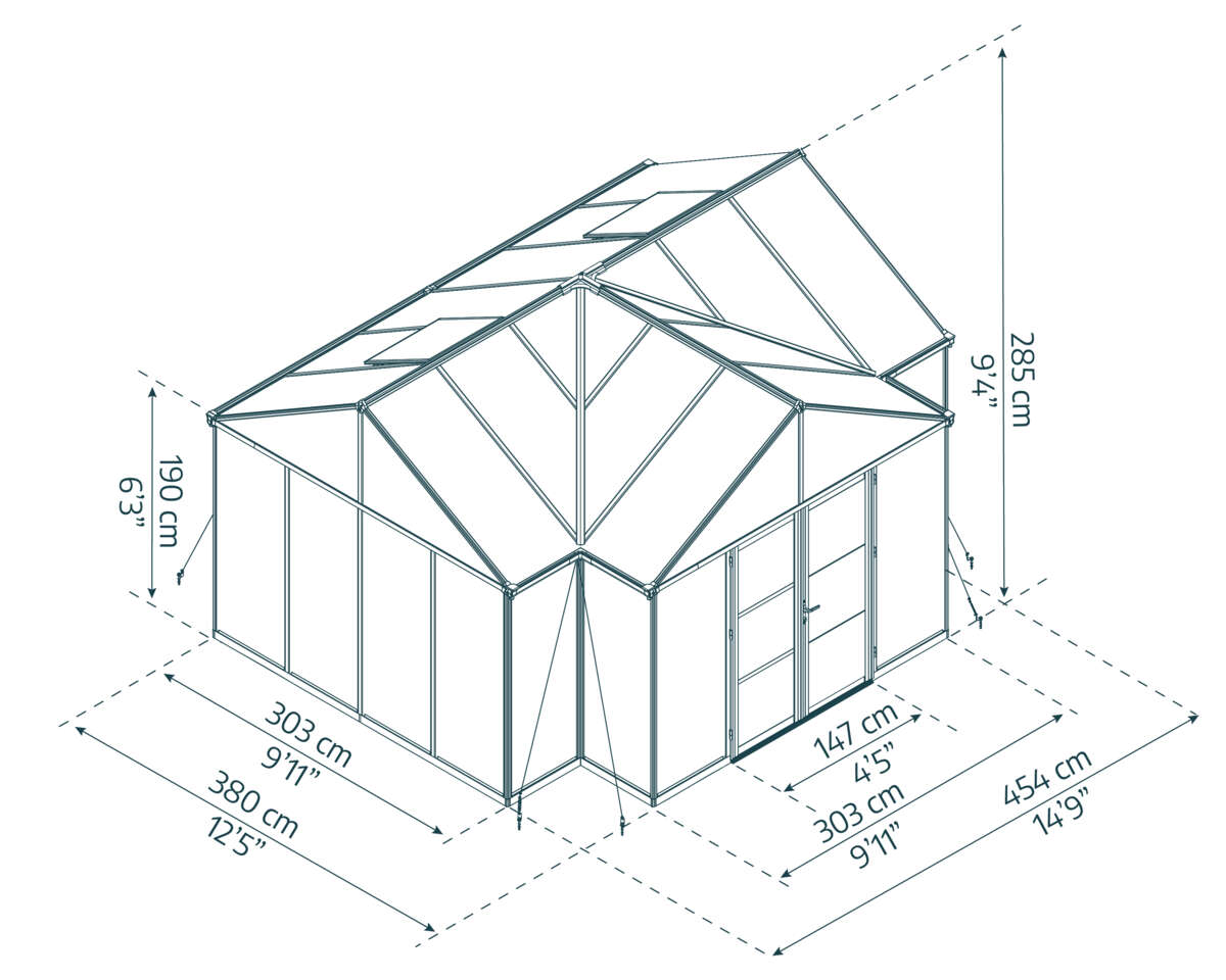 Palram - Canopia  Triomphe Orangery og vinterhage 16 m²