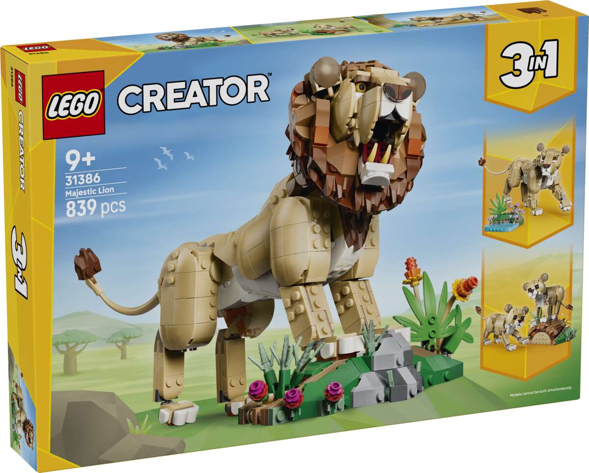 LEGO® Creator 3-i-1 Ville dyr: Majestetisk løve 31386