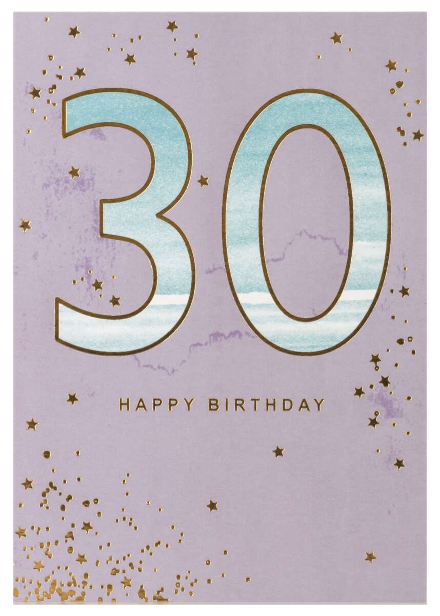 Kort Happy Birthday 30 år