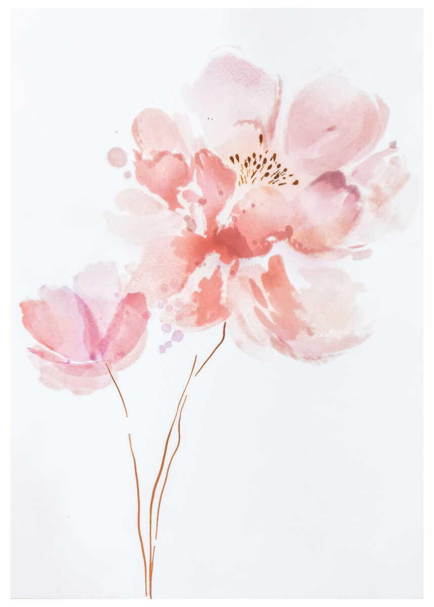 Kort Rosa Blomst