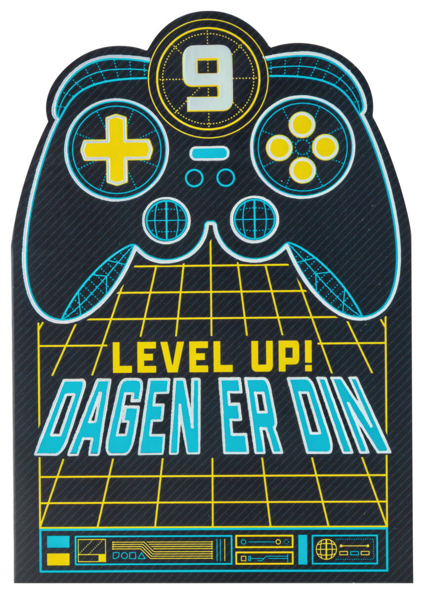 Kort Level up! Dagen er din 9 år