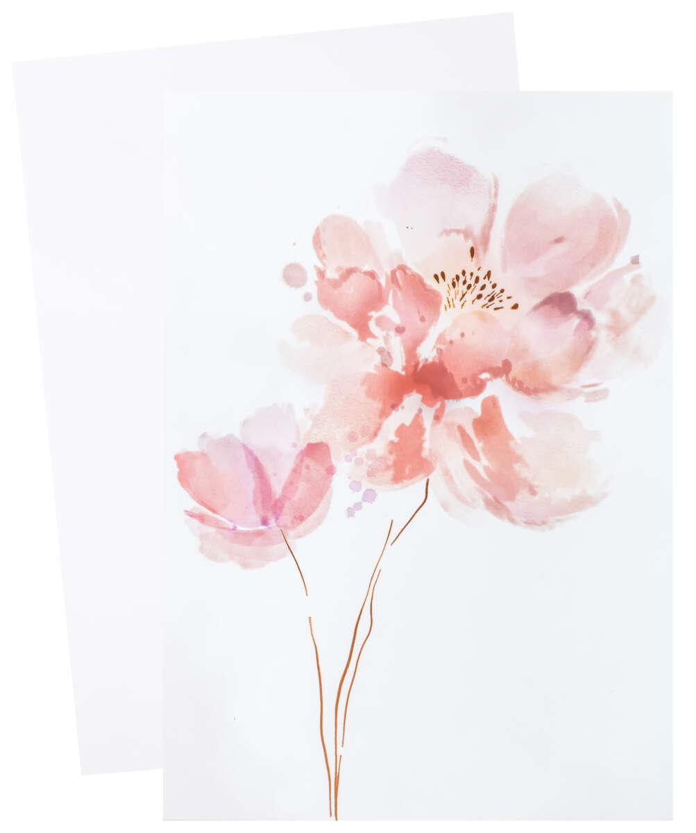 Kort Rosa Blomst