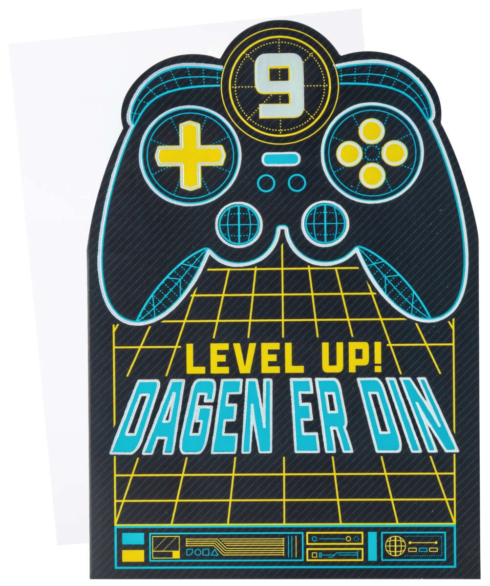 Kort Level up! Dagen er din 9 år