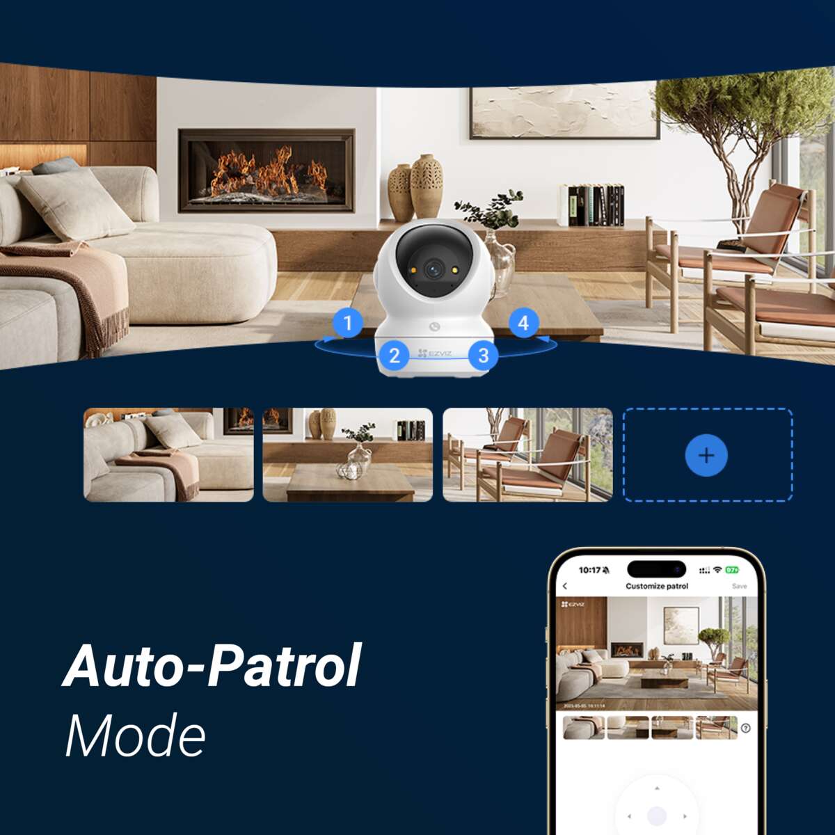 EZVIZ H6c Pro 3K Innendørs Wi-Fi Kamera
