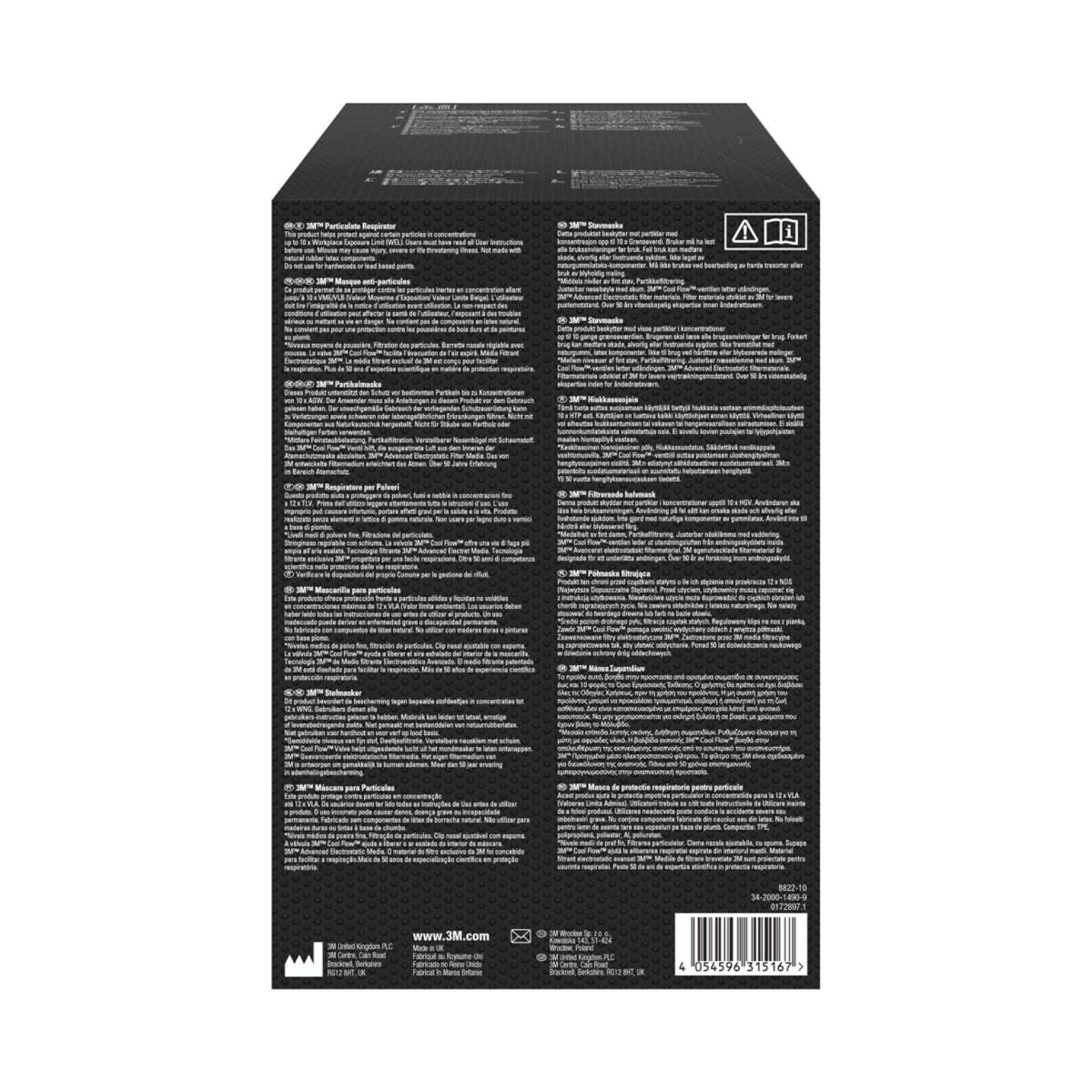 3M 8822PRO10 Støvmaske med ventil