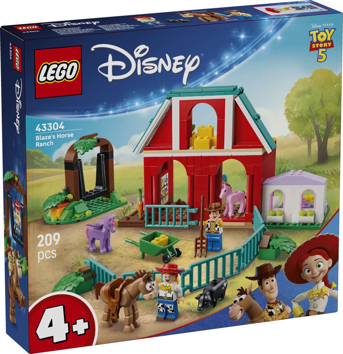 LEGO® ǀ Disney og Pixar Toy Story 5 Blazes hestegård 43304