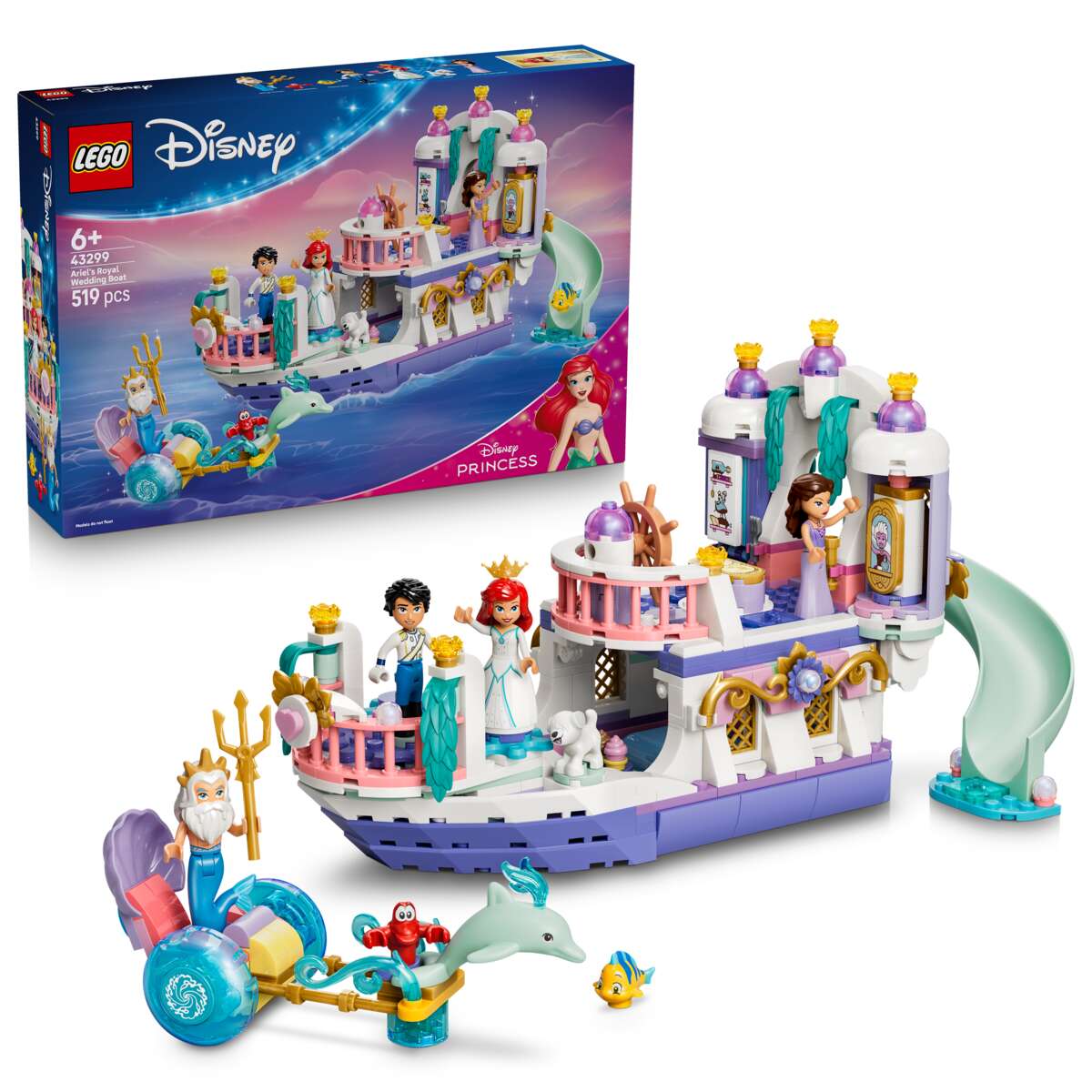 LEGO® ǀ Disney Princess Prinsesse Ariels bryllupsbåt 43299