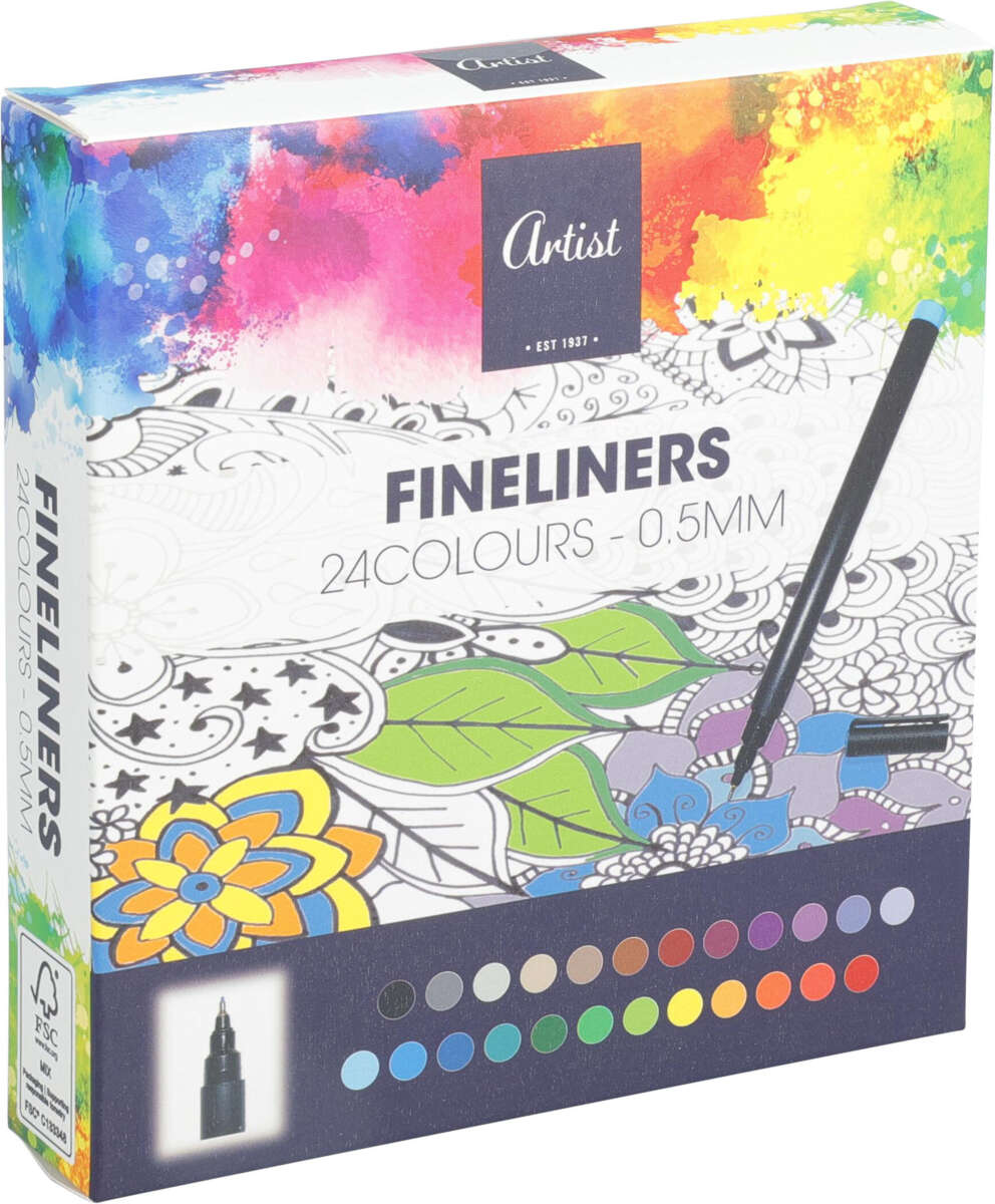 Fineliners tusjer 24pk