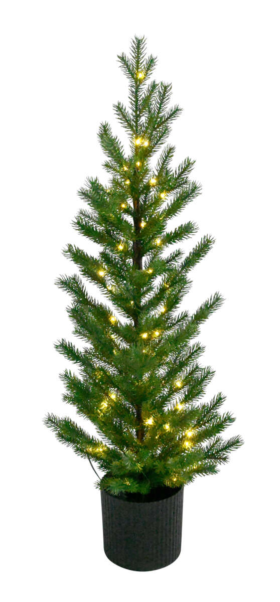 Juletre i rillet potte