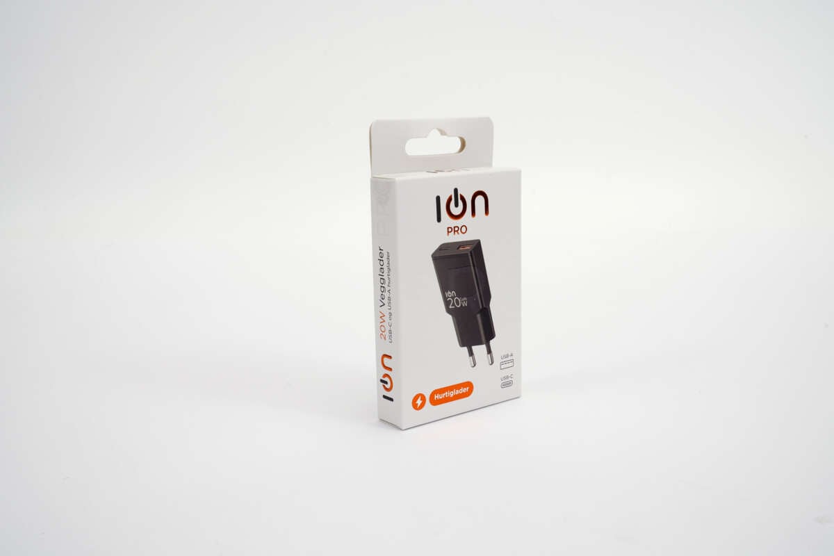ION Pro UC127 PRO B 20W vegglader USB-C/USB-A