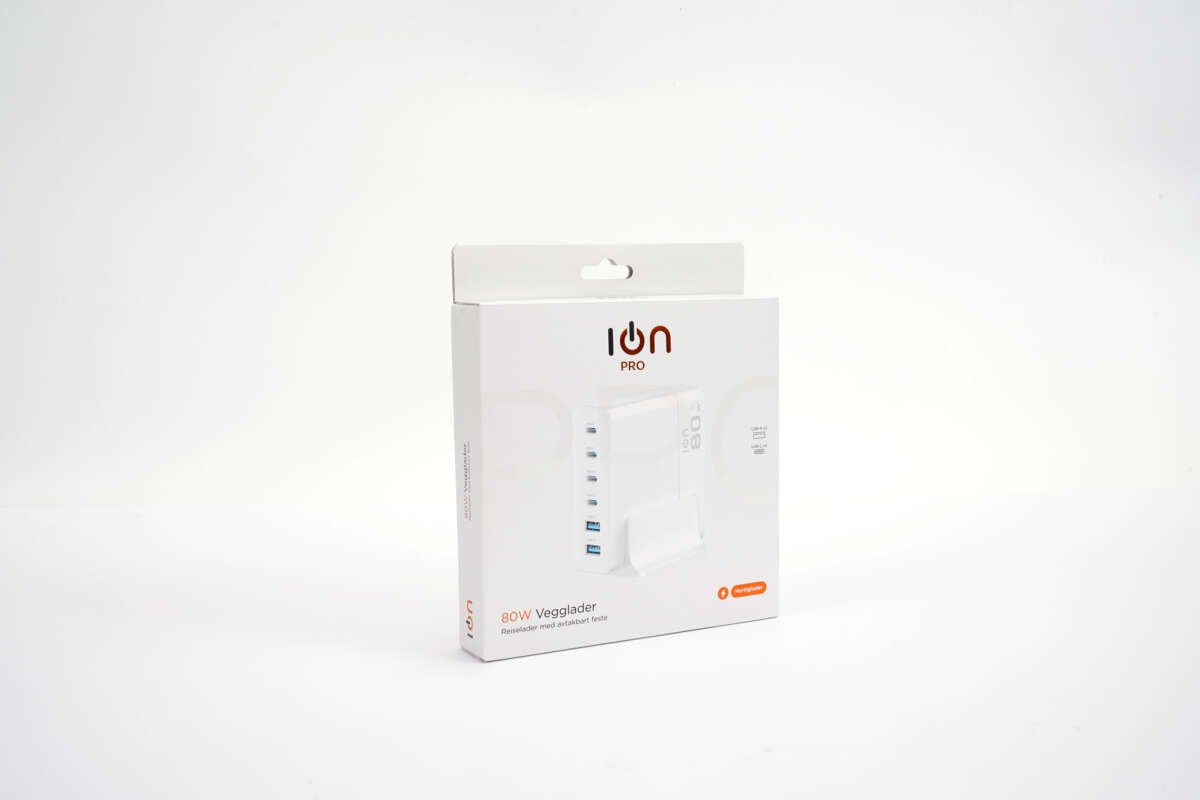 ION Pro UC136 80W GaN-lader med 6 porter