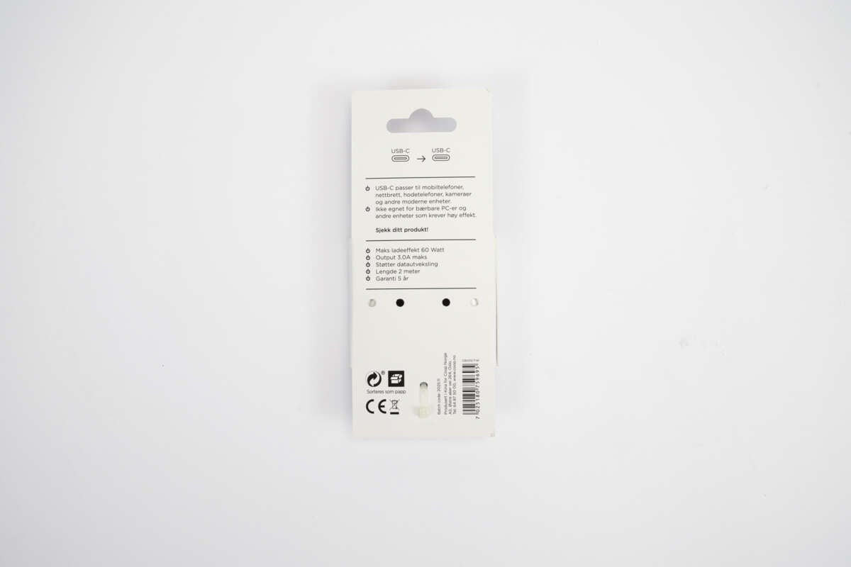 ION Pro CBX312-T-W USB-C til USB-C kabel 2 m