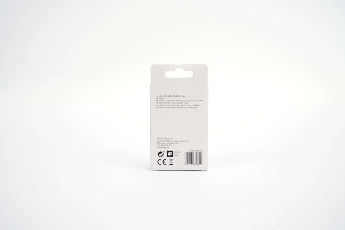 ION Pro UC127 PRO W 20W vegglader USB-C/USB-A