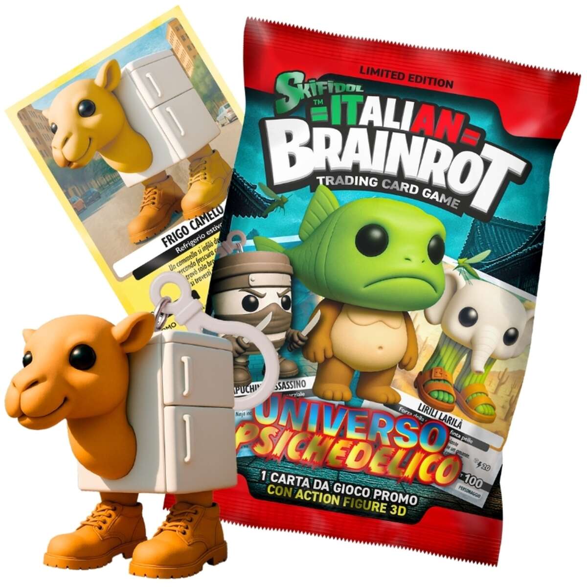 Skifidol Italian Brainrot 3D-figur med samlekort