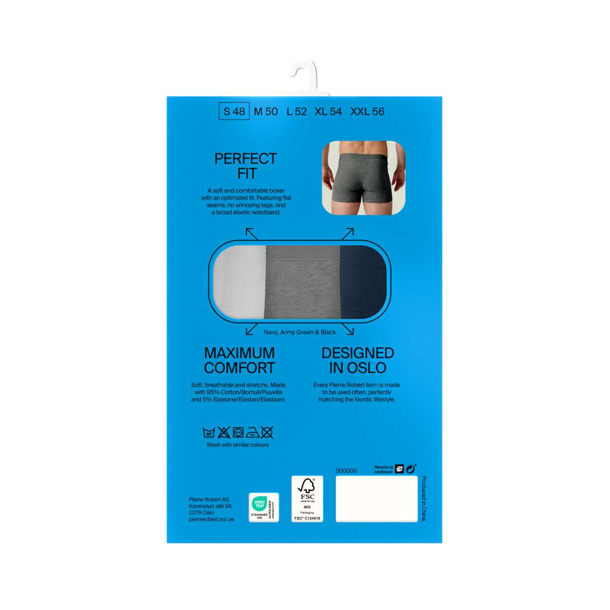 Pierre Robert Cotton Boxer 3-pk herre