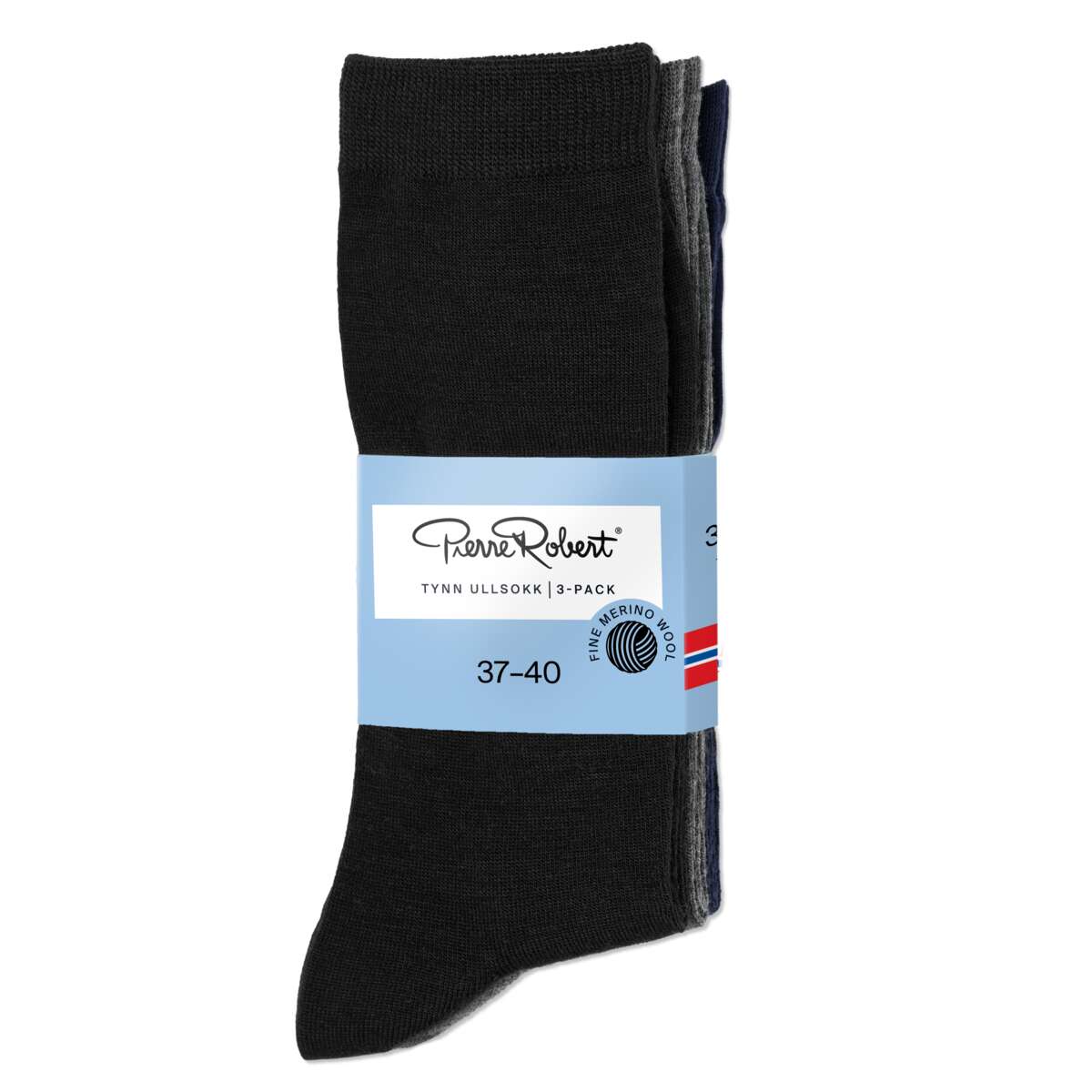 Pierre Robert tynn ullsokk 3-pk unisex