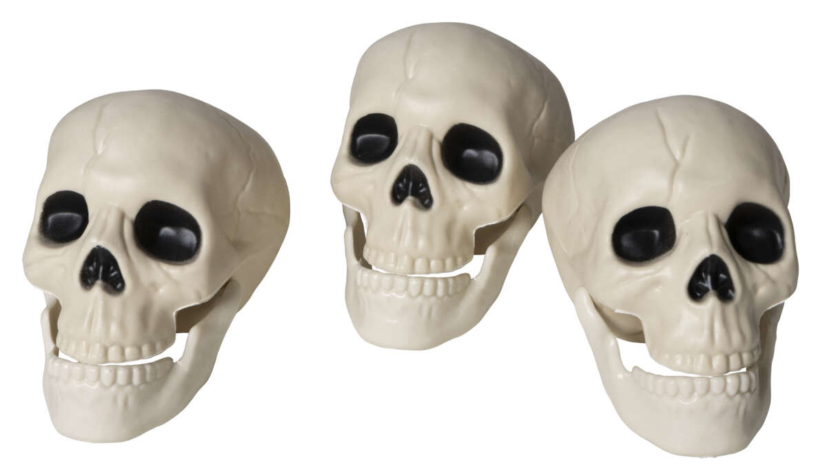 Halloween hodeskaller 3pk