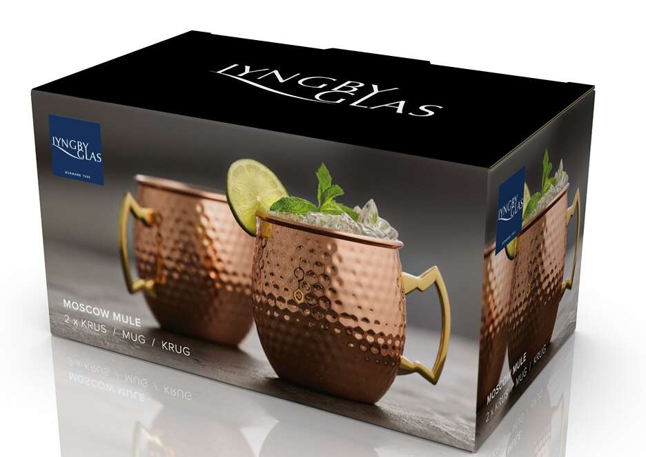Moscow Mule krus i hamret kobberfarge 2 pk