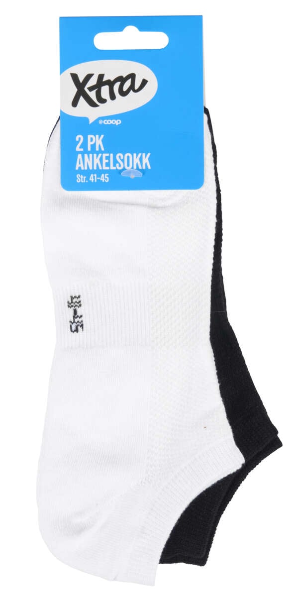 XTRA ankelsokker 2-pk unisex