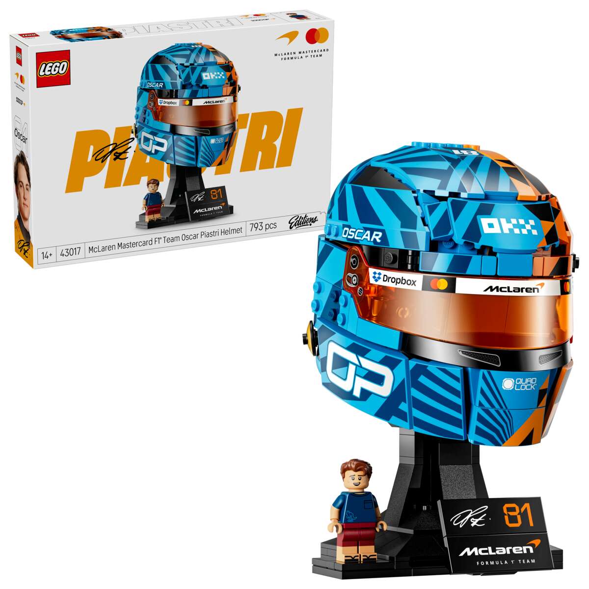 LEGO® Editions McLaren Mastercard F1® Team Oscar Piastri hjelm 43017