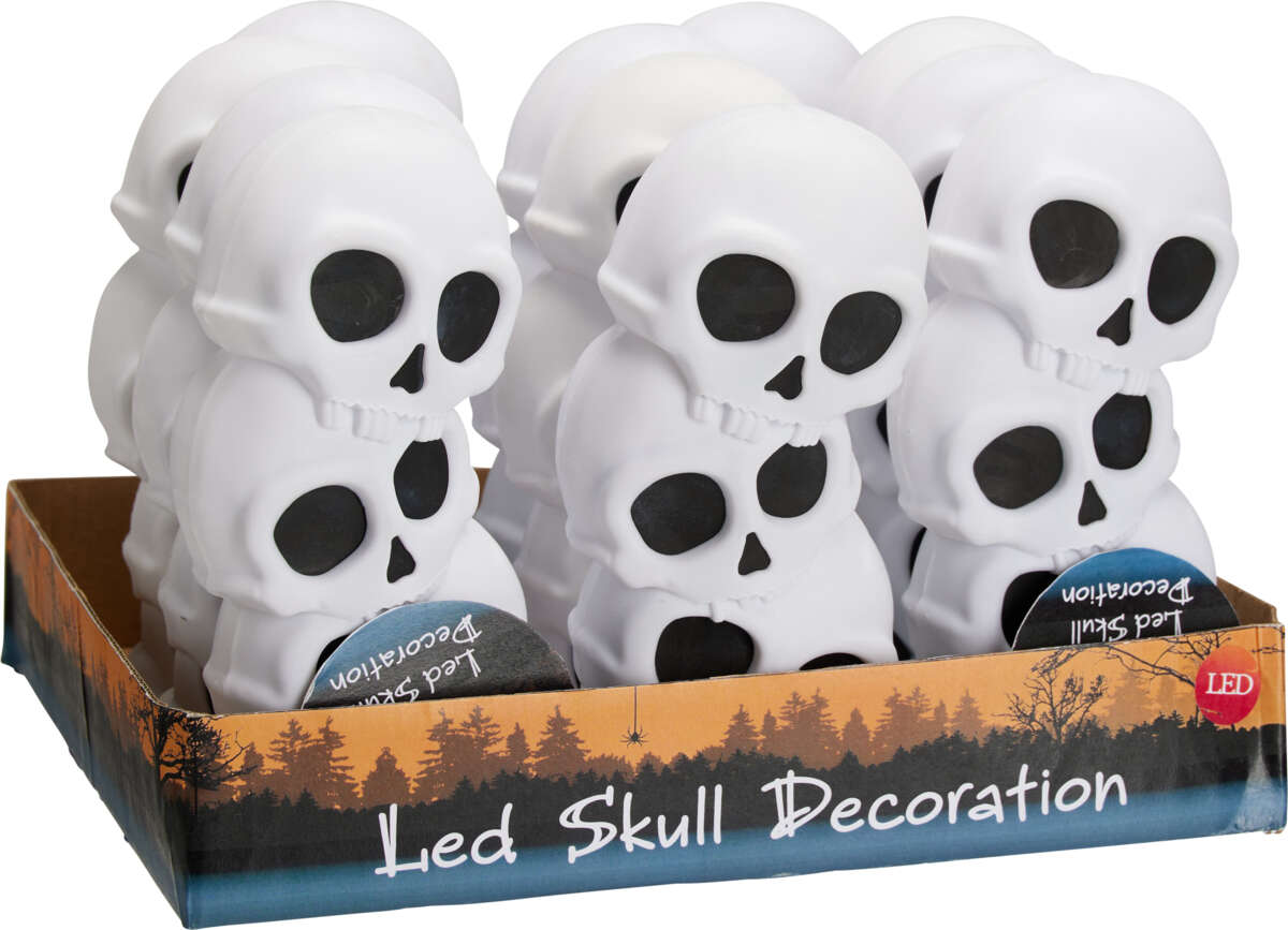 Halloween hodeskaller med LED-lys