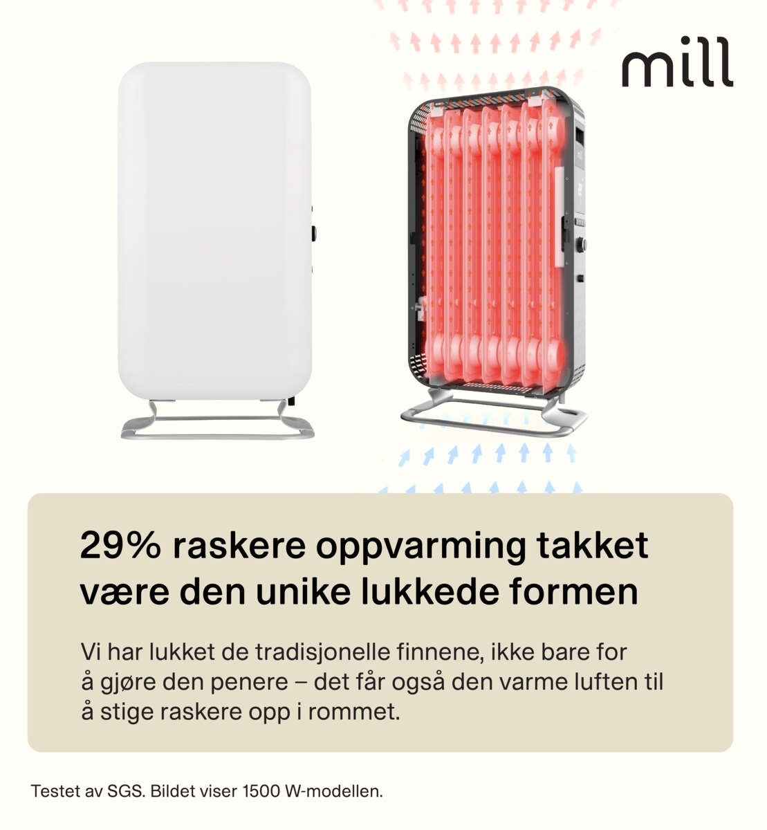 Mill Gentle Air Mec 1000W oljeovn