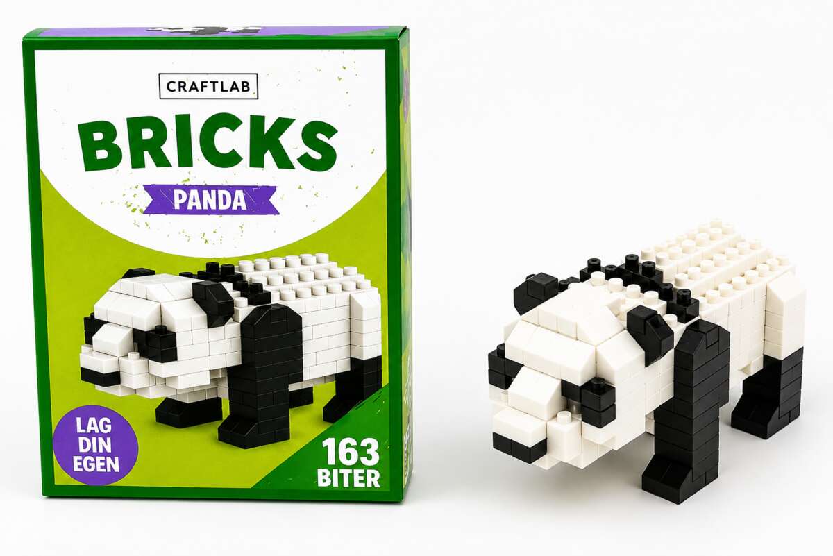 CRAFTLAB BRICKS Panda byggesett