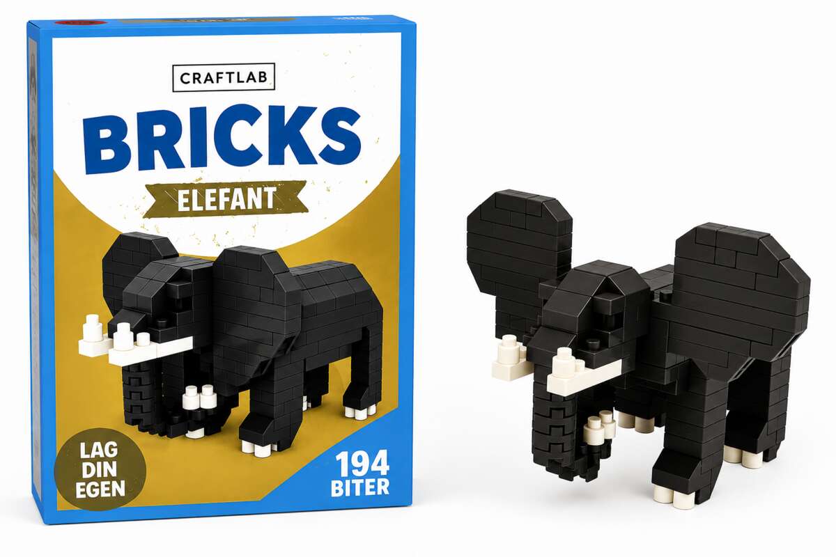 CRAFTLAB BRICKS Elefant byggesett