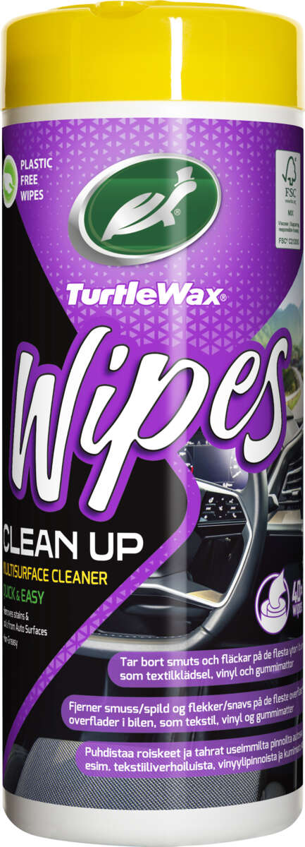 Turtle Wax clean-up wipes