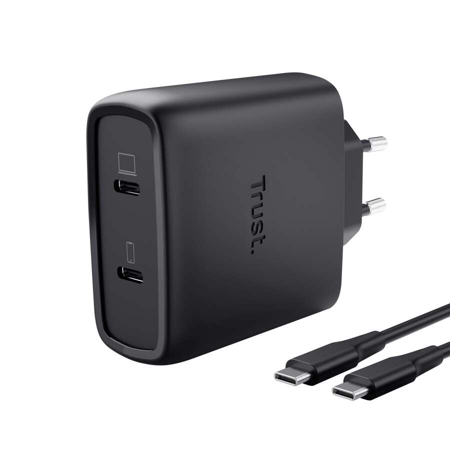 Trust Maxo 65W 2-port USB-C GaN-lader