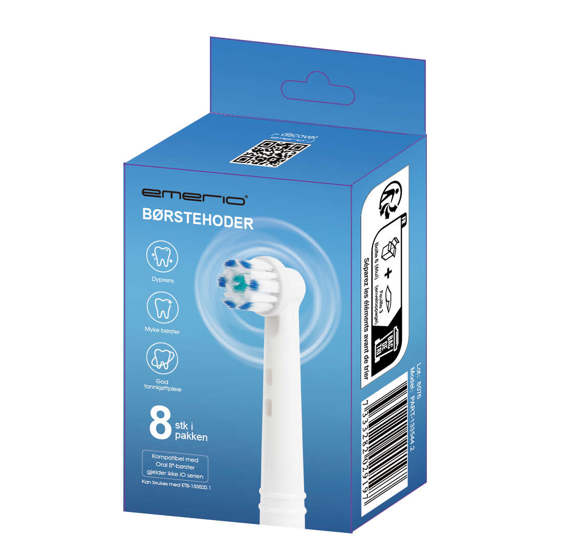 Emerio PART-133544.3 8pk refillbørster