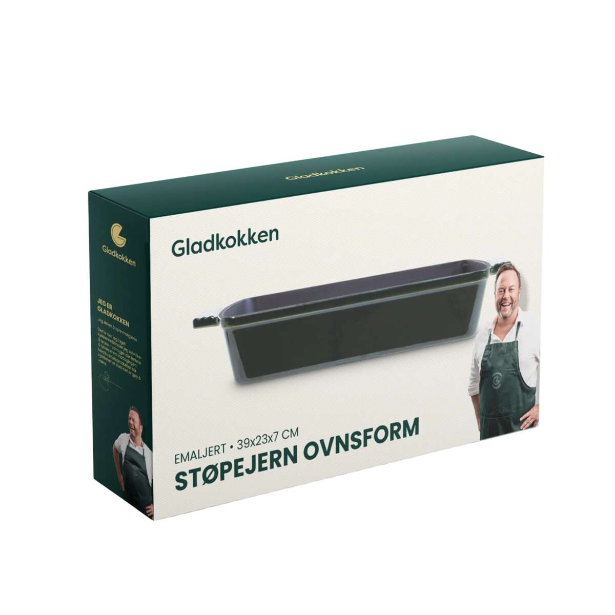 Gladkokken Støpejernsform til ovn