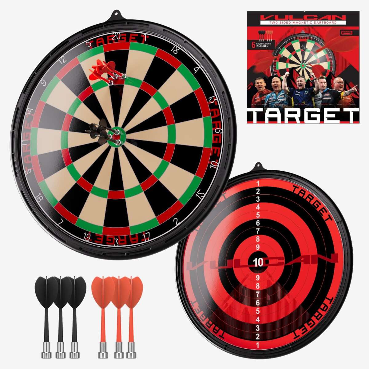 Target Vulcan magnetisk dartskive med 6 piler