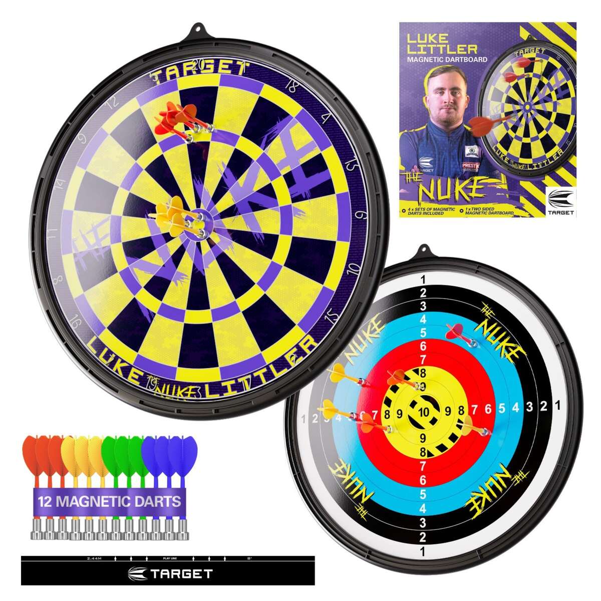 Target Luke Littler magnetisk dartskive med 12 piler