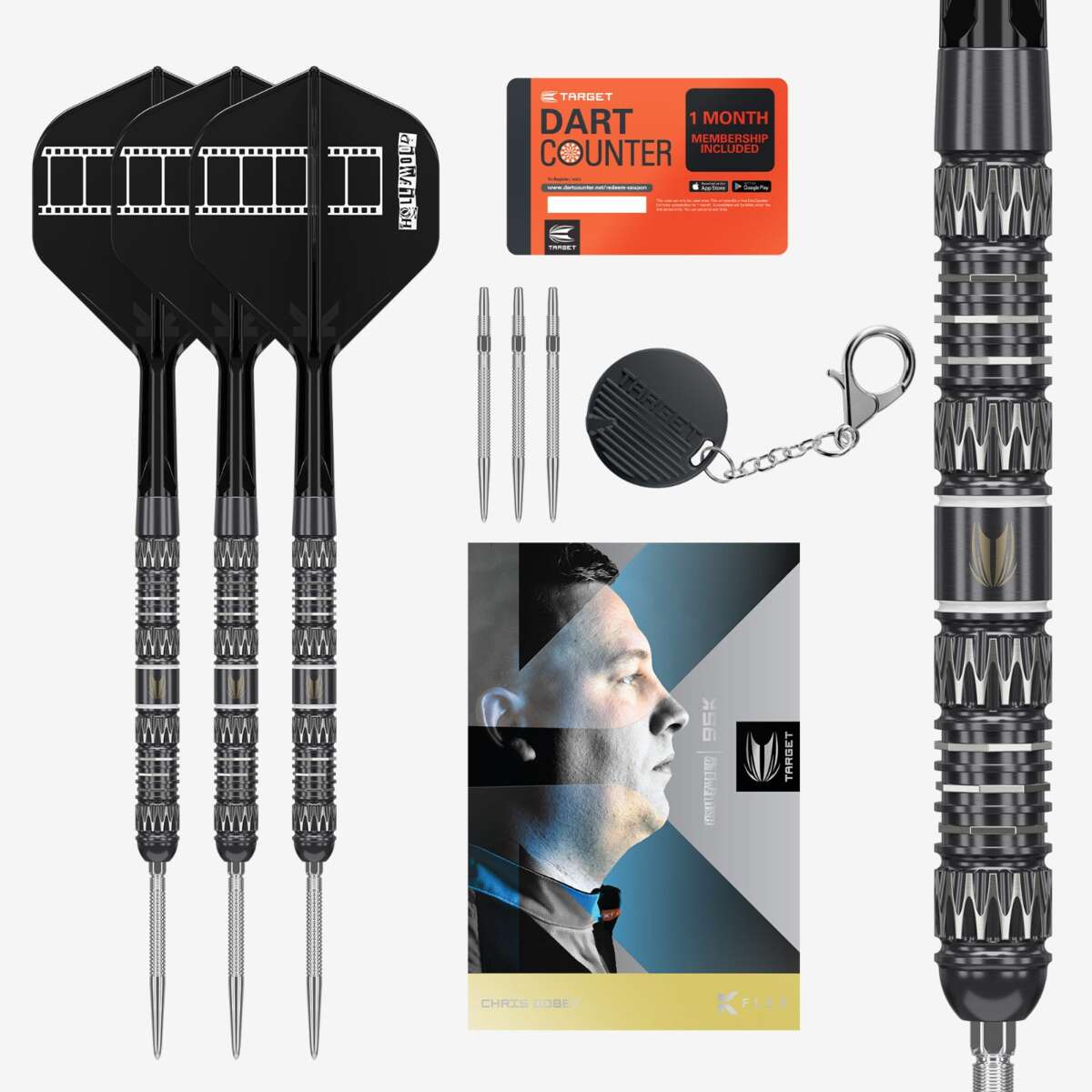 Target Chris Dobey 95K dartpiler steel tip 24 g