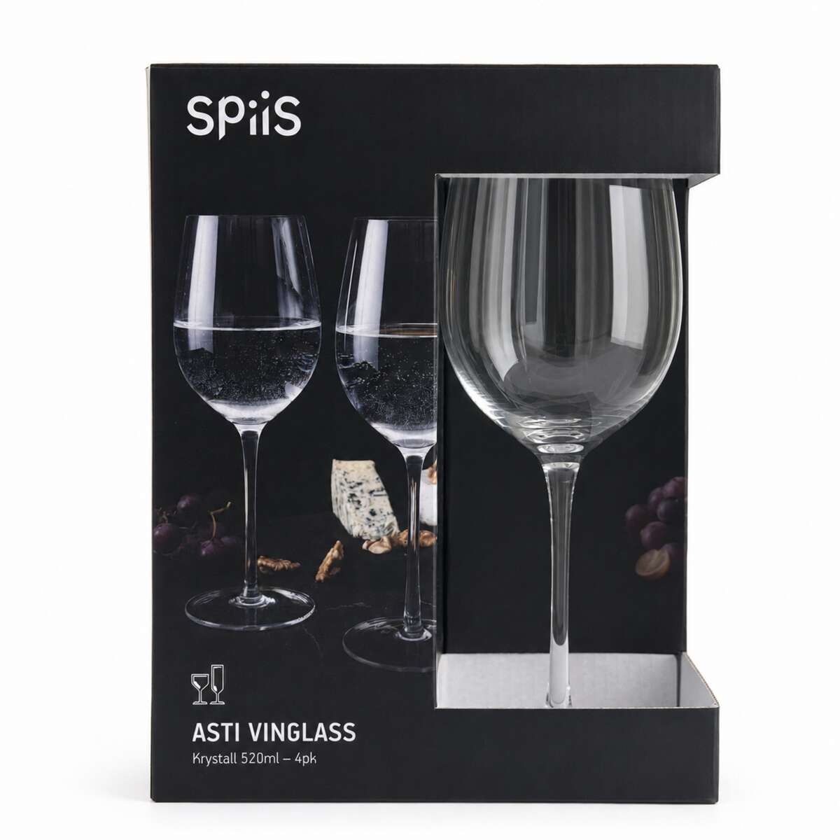 SPiiS vinglass 4 pk