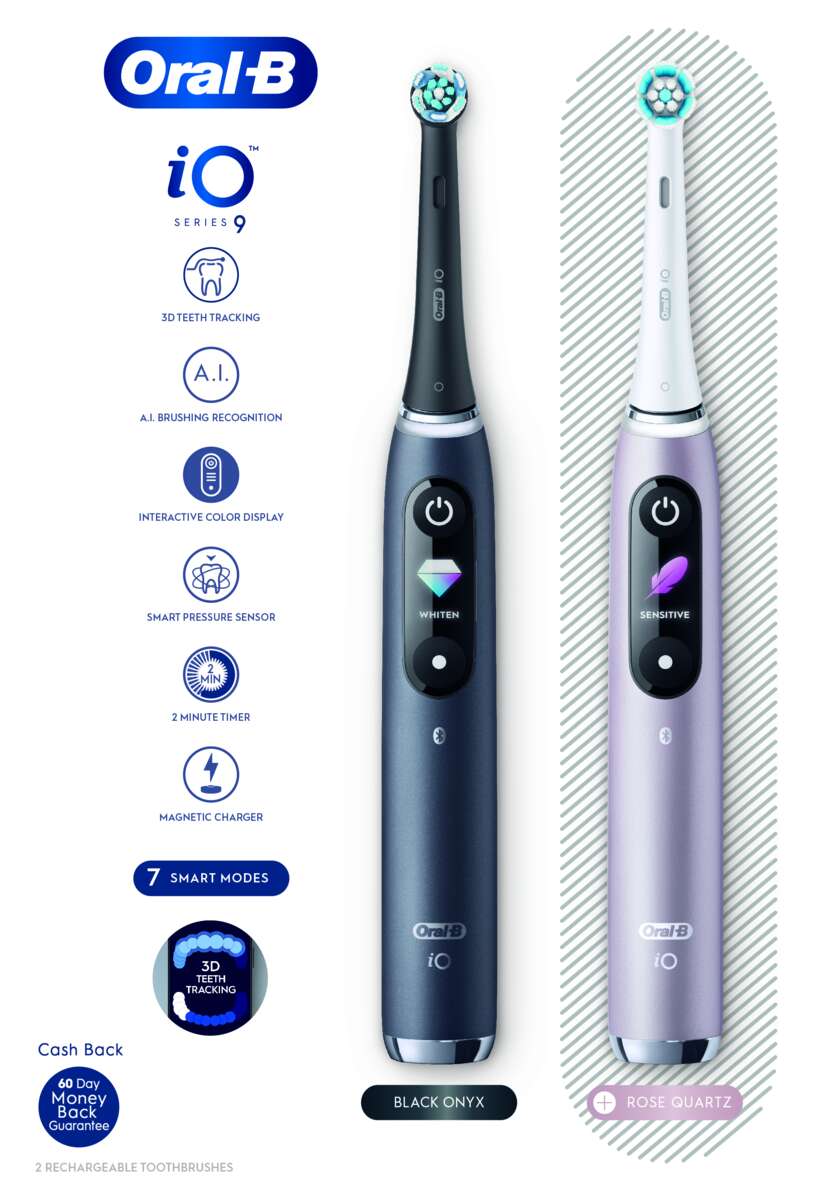 Oral-B™ iO9 elektrisk tannbørste 2pk
