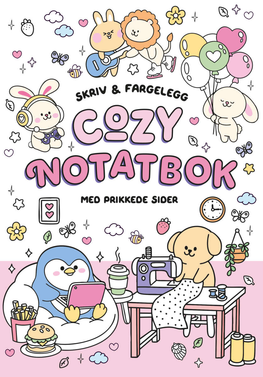 Cozy notatbok – Skriv & fargelegg