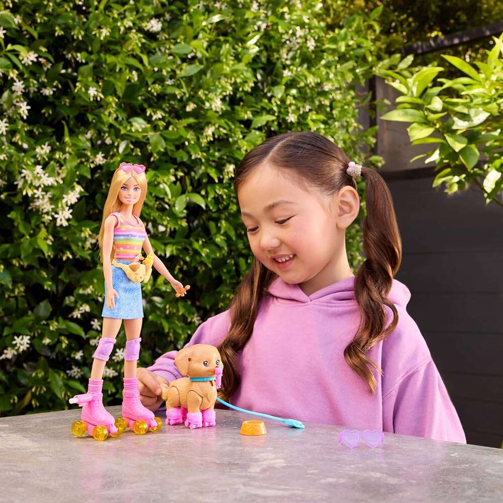 Barbie® Skate and Run Pup dukke med hund