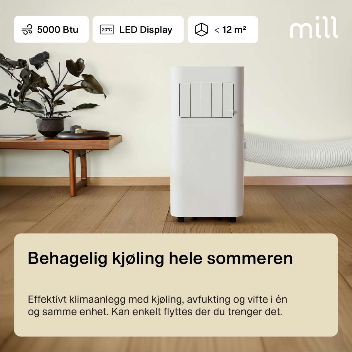 Mill MPAC5000 flyttbart klimaanlegg