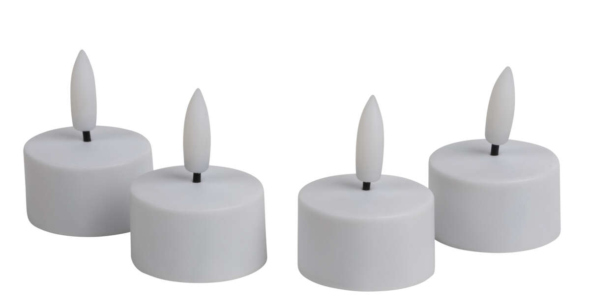 Lun LED telys høye 4-pk