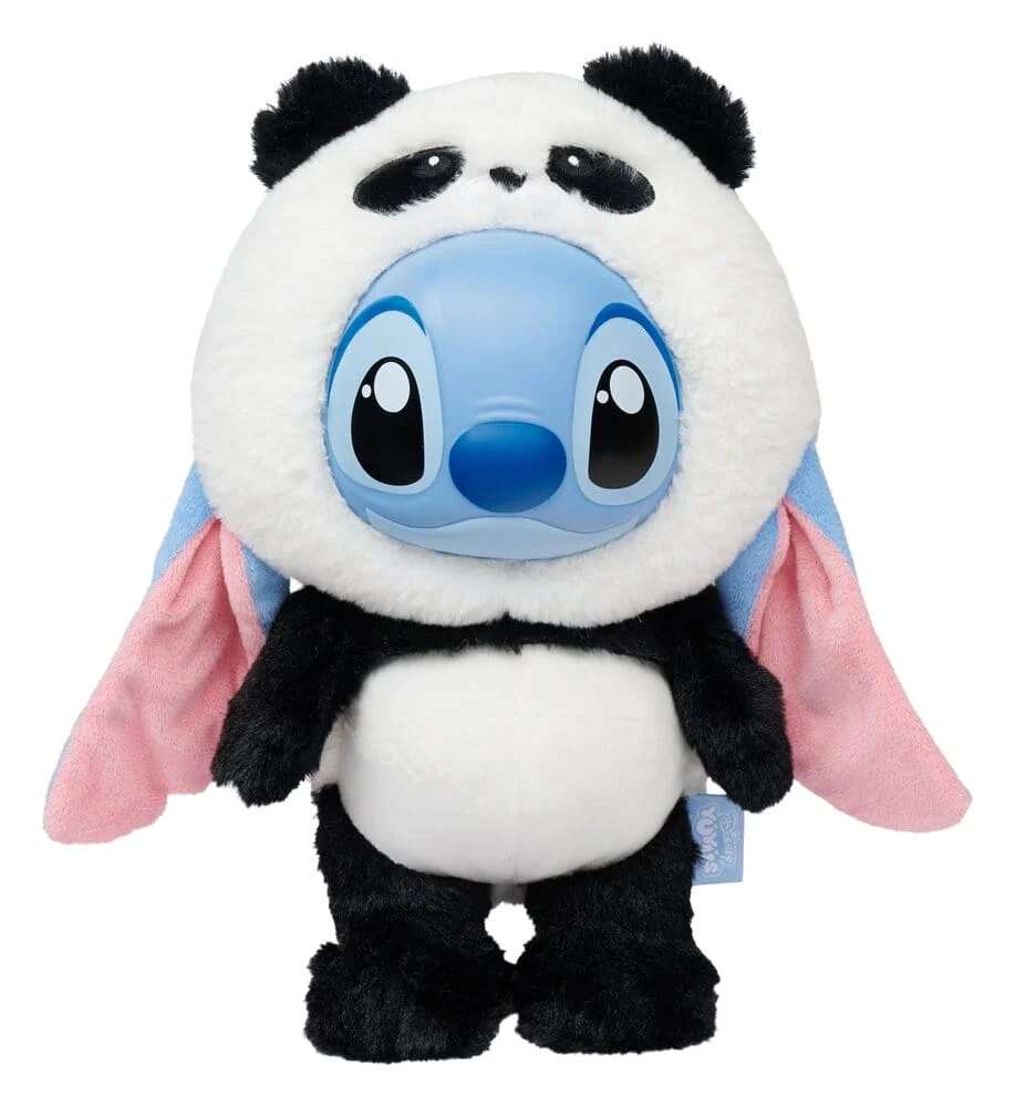 YUYUS Disney Stitch bamse i pandakostyme 28 cm