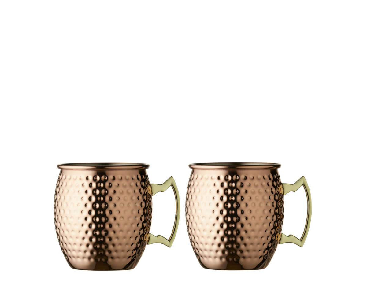Moscow Mule krus i hamret kobberfarge 2 pk