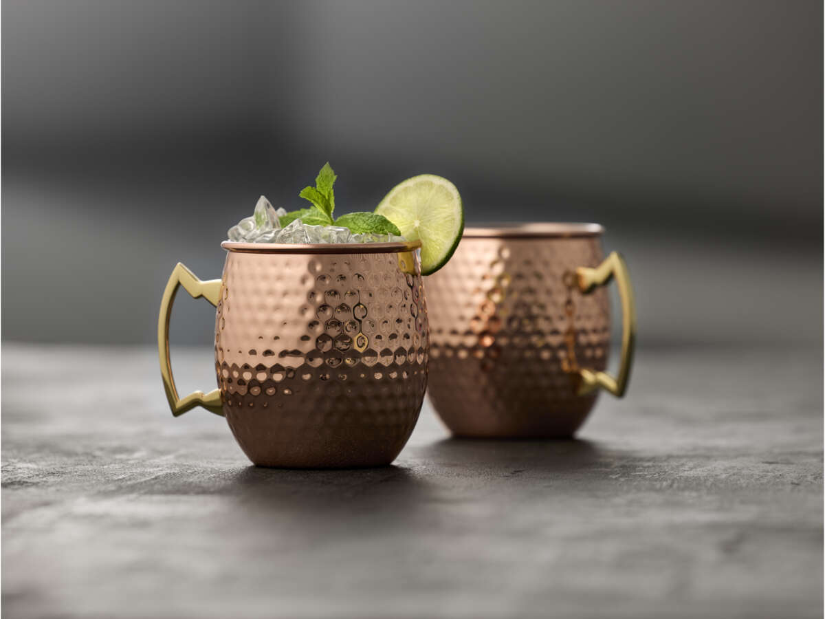 Moscow Mule krus i hamret kobberfarge 2 pk