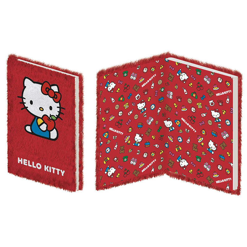 Hello Kitty™ fuzzy A5-notatbok